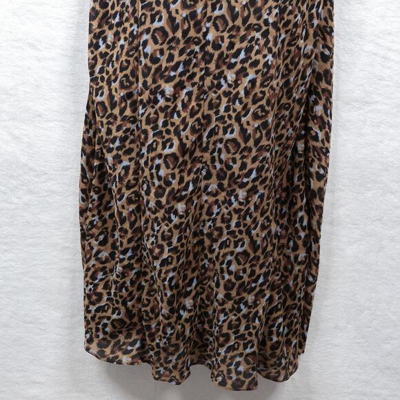 VICTORIAS SECRET Leopard‎ Fitted Gown Chemise Slip Dress Mob Wife Animal Print M - Picture 4 of 8